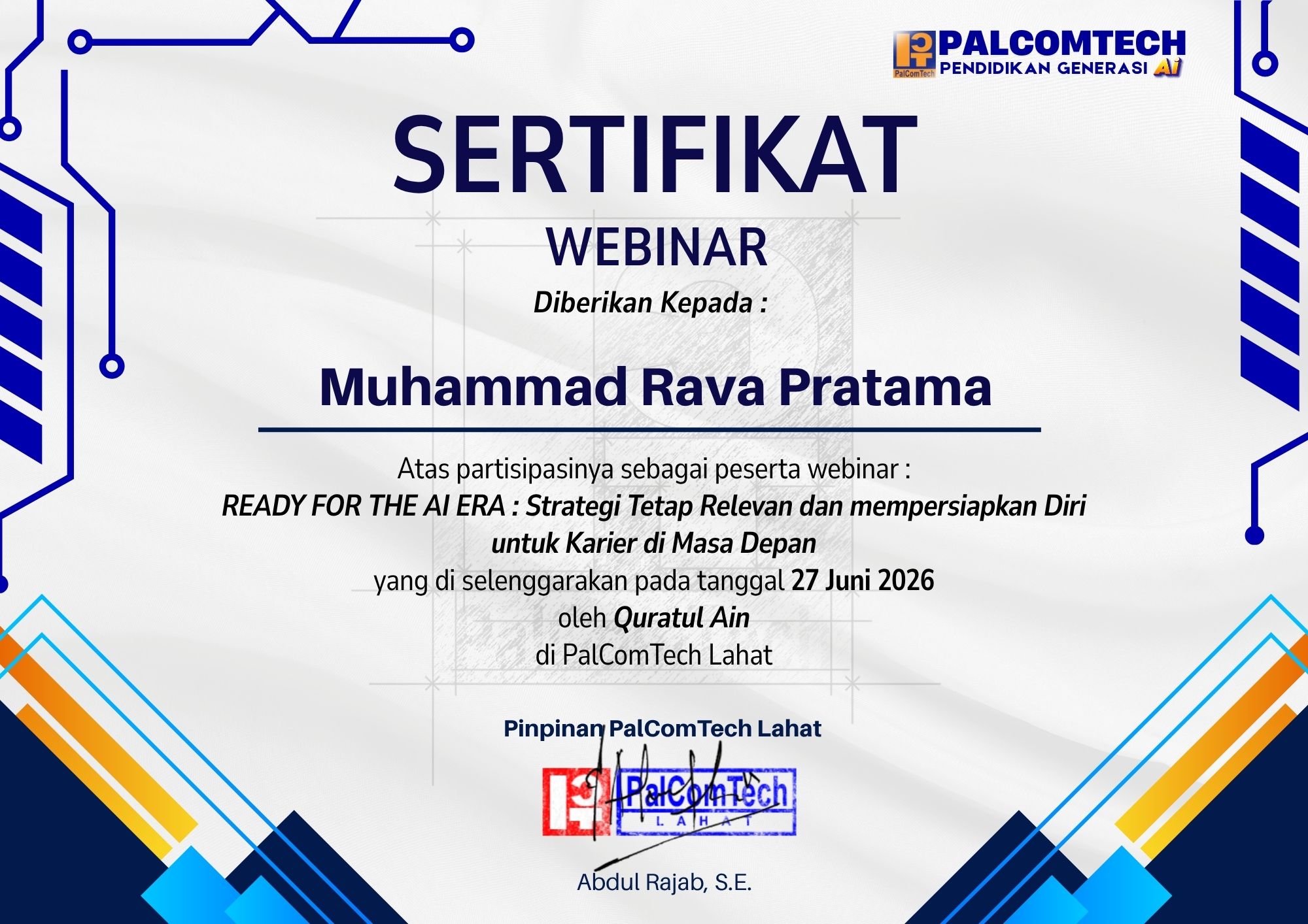 Sertifikat Webinar 1